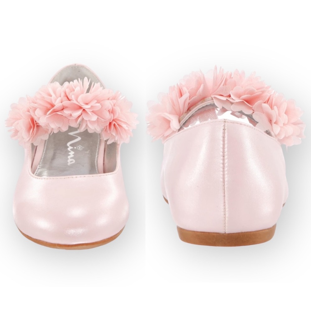 new Nina 𑁍 Flower Child Medina Embellished Ballet Flats 𑁍 Pearl Pink 𑁍 12 𑁍